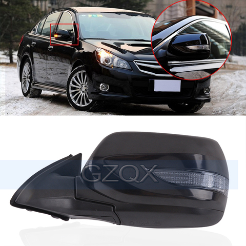 CAPQX 9Pin eléctrico espejo plegable para Subaru Legacy 2010-2012 Outback 2010 2011 fuera retrovisor espejo climatizada con ► Foto 1/6