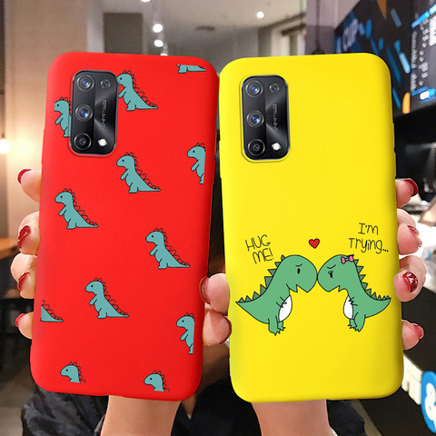 Funda de teléfono con dibujo de dinosaurio para OPPO Reno 4 Lite, Funda de silicona suave, Realme 7, 6, 5, X7 Pro, X50, X2, 6i, C17, 7i, 3, F17 ► Foto 1/6