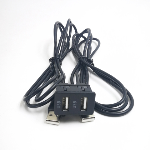 Biurlink-interruptor auxiliar externo UNIVERSAL, 2 estilos, PANEL USB DUAL, 2 puertos USB, adaptador de CABLE de AUDIO para FORD y HONDA ► Foto 1/6