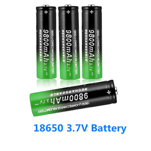 100% nuevo 18650 de 3,7 V 9800mAh batería recargable para linterna antorcha linterna faro recargable de Li-ion de envío de la gota de la batería ► Foto 1/6