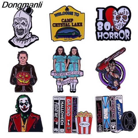 P4772 Dongmanli Halloween Horror película Figura esmalte Pin broche insignia Pin de solapa mochila Collar sombrero de las mujeres de la joyería de los hombres regalos ► Foto 1/6