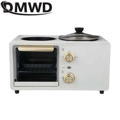 DMWD eléctrico 3 en 1 hogar tostadora para desayuno de sándwich de máquina tortilla Fry Pan olla caliente caldera de comida de vapor ► Foto 1/6