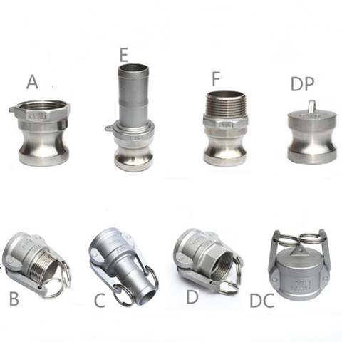 Acoplamientos de Camlock de acero inoxidable de 1/2 