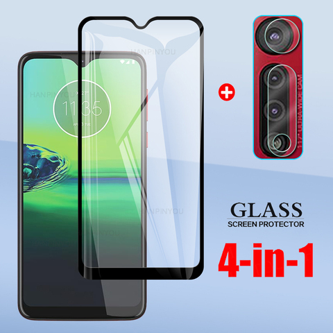 4 en 1 Motorola Moto G8 más G8 jugar G funda completa templada de Moto G8 G cámara de pantalla de la Lente de Cristal Protector ► Foto 1/6