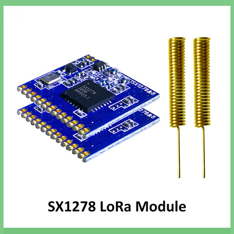 Módulo LoRa RF de 433mhz, 2 uds., SX1278, PM1280, receptor de comunicaciones de larga distancia y transmisor SPI LORA IOT + 2 uds, antena de 433MHz ► Foto 1/6