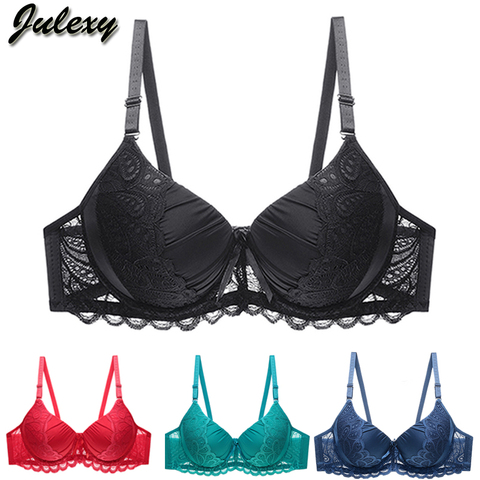 Julexy B Copa C brasieres ropa interior de las mujeres Sujetador de encaje bralette liso soutien gorge femme ► Foto 1/6