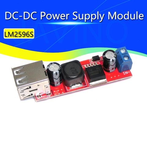 Módulo de fuente de alimentación de DC-DC, regulador de 3A, salida USB Dual, 9V / 12V / 24V/36V, interruptor del cargador de coche LM2596S 5V ► Foto 1/6