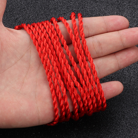 Pulsera trenzada de cuerda roja de 10 piezas, pulsera tejida para amantes de la cuerda hecha a mano de la suerte, pulsera de cuerda negra ► Foto 1/6