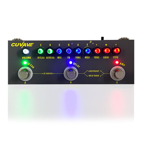 Cuvave Cube-receptor de guitarra eléctrica portátil, accesorio de guitarra eléctrica con efectos combinados, monobloque recargable, color negro ► Foto 1/6