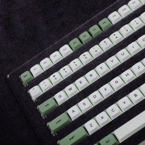 Tapa de tecla para teclado MX de cerezas, tintura de Matcha en inglés, japonés, ruso, Sub ZDA, PBT, 104, 87, 61, 68, Melody96, KBD75, ID80, GK64, SP84 ► Foto 1/6