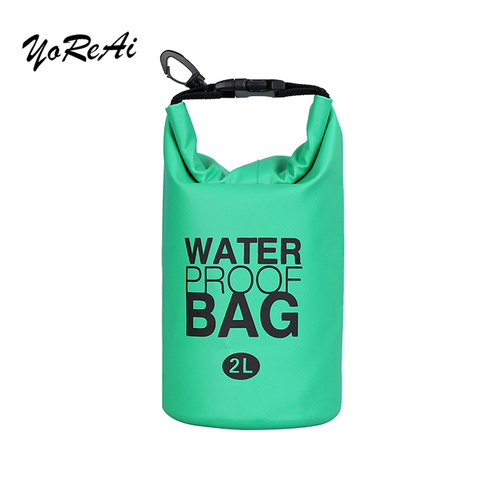 YoReAi-Bolsa de natación impermeable de 2L, saco de playa, bolsa de equipo seco flotante impermeable para canotaje, pesca descenso de ríos, bolsa de natación ► Foto 1/6