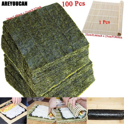 Algas marinas secas Sushi Nori, conjunto de algas para Sushi, venta al por mayor, alta calidad, 50-100 Uds. ► Foto 1/6