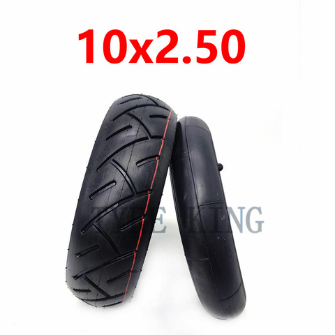 Neumático interno y externo de 10x2,50 pulgadas para scooter eléctrico, accesorio para equilibrio de conducción de bicicleta, mejora de 10 pulgadas ► Foto 1/6