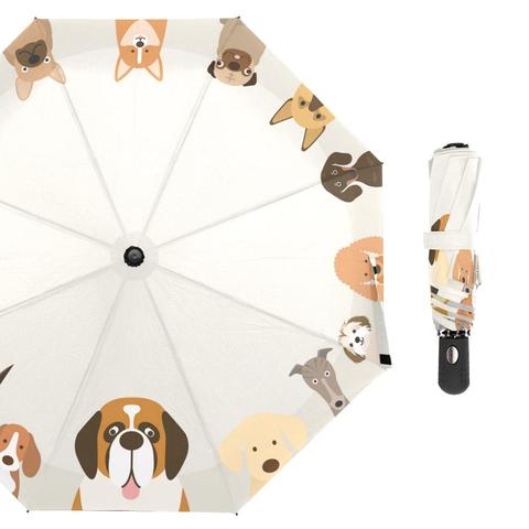 Paraguas de lluvia para Familia de perros, sombrilla plegable de animales para mujer, personalizado, a prueba de viento, para Golf, para chico, 8 varillas ► Foto 1/6