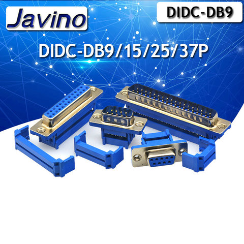 Uds D-SUB DIDC 9 15 25 37Pin DB9 DB15 DB25 hombre mujer la línea de cabeza presionando tipo de conector D SUB DIDC-9P 15P 25P conector ► Foto 1/6