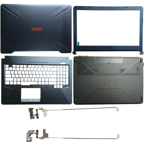 Cubierta trasera LCD negra para portátil, bisel frontal, bisagras, reposamanos, cubierta inferior, para ASUS FX80, FX80G, FX80GD, FX504, FX504G, FX504GD, 47BKLLCJN70 ► Foto 1/6