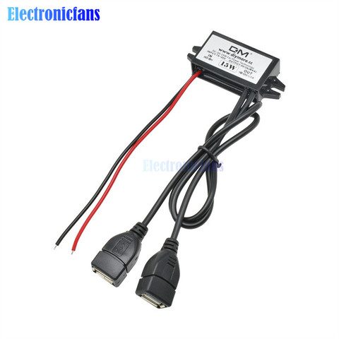 Convertidor de potencia del coche, adaptador de salida de energía, protección automática de bajo calor, microusb, 12V a 5V, 3A, 15W, DC-DC ► Foto 1/6