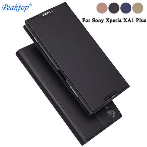 TIKONO-Funda de cuero para Sony Xperia XA1 Plus, XA1Plus 5,5, funda de lujo con tapa para libro, bolsas de teléfono para Sony Xperia XA1 2 Xper XA1 + ► Foto 1/6