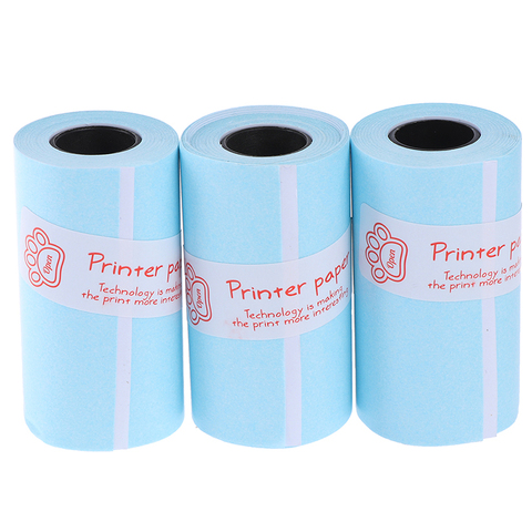 3 rollos pegatina imprimible papel de rollo de papel térmico directo con auto-adhesivo 57*30mm para PeriPage A6 bolsillo PAPERANG P1/P2 ► Foto 1/6