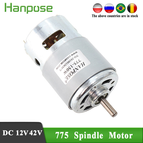 Motor de husillo de 80w, 150w, 288w, 775, 3000-12000 RPM, cepillo de Motor, motores de CC, motor de cortacésped 775 con rodamiento de dos bolas nominal ► Foto 1/6