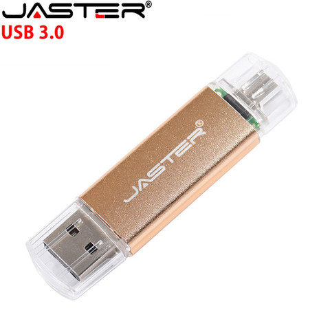 JASTER-unidad Flash USB OTG 2 en 1, unidad Micro Usb 128, 32GB, 16GB, 8GB, Memoria USB de alta velocidad, 3,0 GB, 64GB ► Foto 1/6