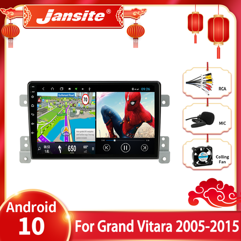 Jansite Android 10 Radio del coche para Suzuki Grand Vitara 3, 2005, 2012, 2013, 2014, 2015 Multimedia reproductor de vídeo 2din 4 + 64G Navigaion GPS ► Foto 1/6