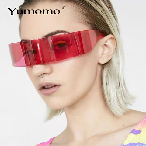 Máscara de gafas de sol futuristas para mujer, máscara de sol con diseño divertido y envolvente, ideal para fiestas de Halloween, suministros de decoración ► Foto 1/6