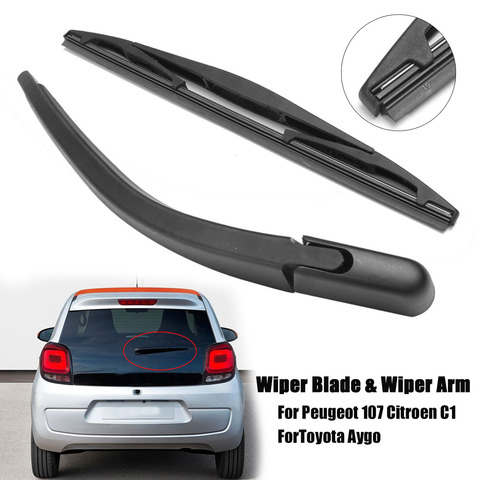 Brazo del limpiaparabrisas trasero y cuchilla para Peugeot 107, para Citroen C1, Toyota Aygo ► Foto 1/6