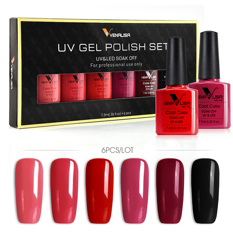 Venalisa nuevo Kit de promoción de regalos de Navidad de 7,5 ml Diseño de Arte de uñas remojo de espejo UV Gel esmalte de uñas Gel lacado kit de barnices ► Foto 1/6