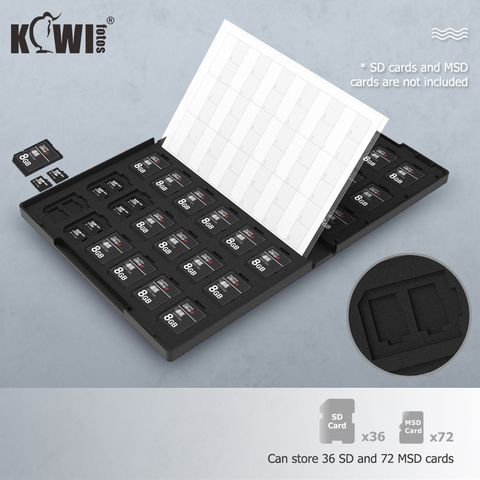 Funda para tarjeta de memoria con 108 ranuras, organizador de almacenamiento para SD SDHC SDXC TF MSD MicroSD MicroSDHC tarjeta MicroSDXC para DSLR sin espejo ► Foto 1/6