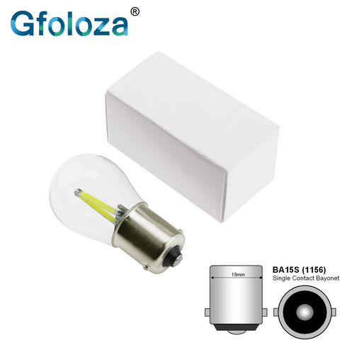 Gfoloza-Chip de filamento LED P21W BA15S, luz de coche 1156, lámpara de estacionamiento inverso, DRL, blanco, rojo, amarillo, 12v, 1 Uds. ► Foto 1/6