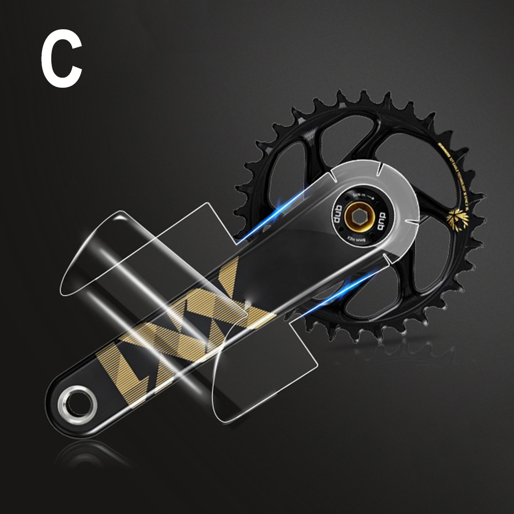 Pegatinas protectoras para manivela de bicicleta, calcomanías adhesivas de TPH para ciclismo de montaña MTB, gran flexibilidad, protege las piezas de ciclismo, 1 Uds. ► Foto 1/6