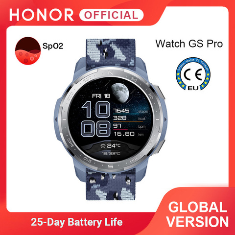 Nueva versión global Honor Watch GS Pro Smart Watch 1.39 '' Pantalla AMOLED Monitoreo de frecuencia cardíaca Oxígeno en sangre Llamada Bluetooth 5ATM ► Foto 1/6