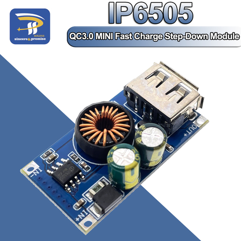 Módulo de reducción IP6505 CC de carga rápida, 12V, 24V a QC2.0, placa de carga rápida QC3.0 para Apple, Huawei, FCP, Cargador rápido ► Foto 1/6