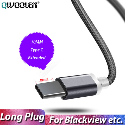 pastor escapar cerca 10mm de largo USB tipo C para Blackview BV9900 BV9600 A80 Pro Oukitel  Doogee S68 Pro USB-C tipo-C de carga rápida Cable de cargador - Historial  de precios y revisión | Vendedor