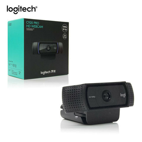 Cámara web Original de Logitech HD C920 Pro, vídeo de llamada ancha y grabación, cámara de enfoque automático 1080p para escritorio o portátil ► Foto 1/6