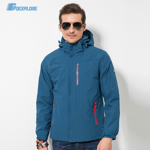 Goexplore-chaqueta deportiva para hombre, chaqueta de viento cálido para invierno, esquí, montañismo, camping, senderismo, snowboard de gran tamaño ► Foto 1/1