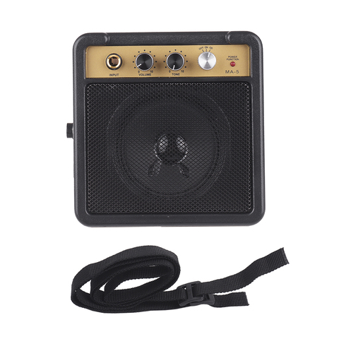 Amplificador eléctrico para altavoz amplificador de guitarra, 5W, con entrada de 6,35mm, salida de auriculares de 1/4 pulgadas, admite ajuste de tono de volumen ► Foto 1/6