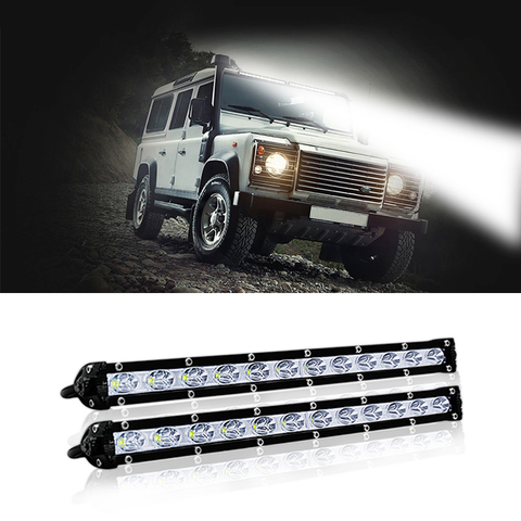 Barra de luz led de obra para coches, focos de luz LED de 12 voltios para remolques, tractores y atv, 4x4, accesorios todoterreno, 1 unidad ► Foto 1/6