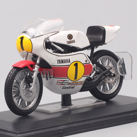 Motocicleta pequeña Yamaha YZR OW23, escala 1:22, 500cc, WC, 1975, Jinete G.Agostini, Gran Premio, carreras, diversiones y modelos de vehículo de juguete ► Foto 1/6