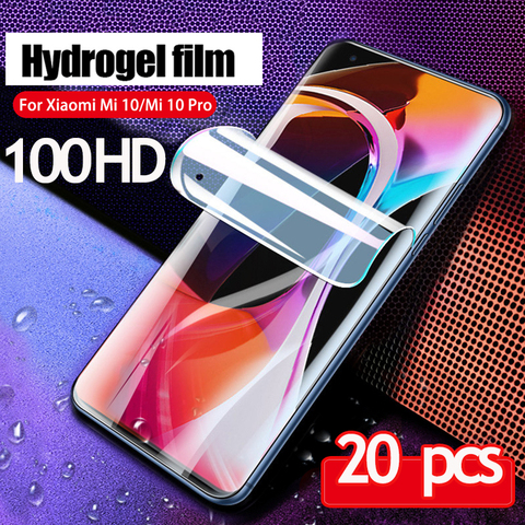 Hidrogel de cristal templado xiaomi mi 10 lite 5g MI 10 PRO Protector de pantalla Xiaomi Mi note 10 Lite cristal templado mi 10pro global no Glass xioami mi 10 xiomi mi 10 xiaomi mi bote 10 pro ► Foto 1/6