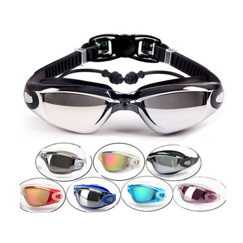 Gafas de natación ópticas para hombre y mujer, lentes para la miopía, para piscina, profesionales, impermeables, gafas de buceo graduadas para adultos ► Foto 1/6