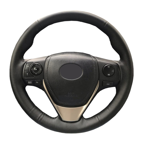 Artificial del volante del coche del cuero de la trenza para Toyota RAV4 2013-2016 Toyota Corolla 2014-2016 Scion/de dirección cubierta ► Foto 1/6