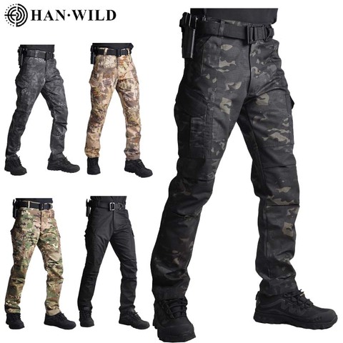 Pantalones militares de camuflaje táctico para hombre, Pantalón Cargo de combate informal, resistente al agua, 4XL ► Foto 1/6