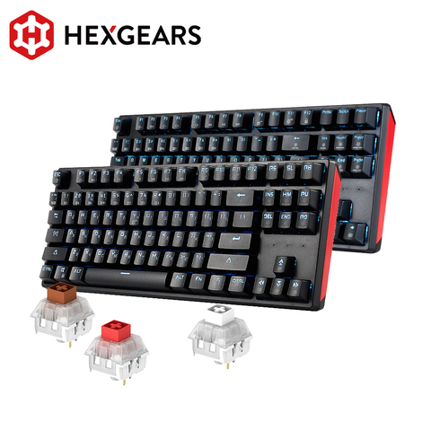 HEXGEARS-Teclado mecánico intercambiable para videojuegos, 87 teclas rusas, resistente al agua, teclado de caja Kailh, macro personalizado, GK12 ► Foto 1/6