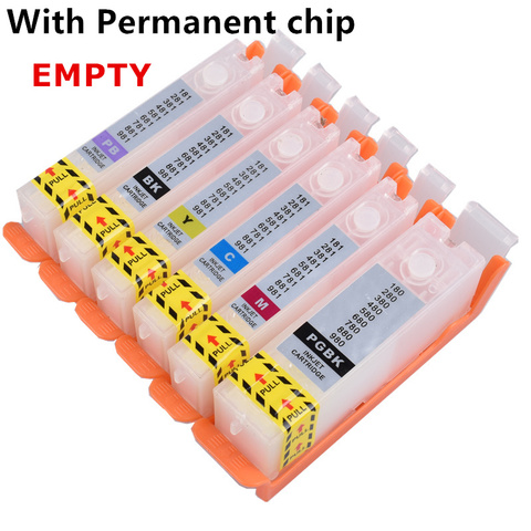 Recarga PGI-480 480 cli 481 XXL recargable vacía cartucho de tinta permanente chip para canon TS8140/TS8240/TS8340/TS9140 impresora ► Foto 1/6