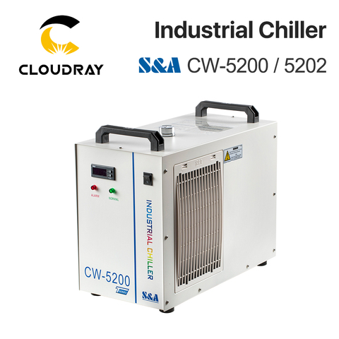 Cloudray-Enfriador de aire y agua industrial para máquina cortadora, tubo láser de enfriamiento para grabado de CO2, 150W, S&A, CW5200, CW5202 ► Foto 1/6