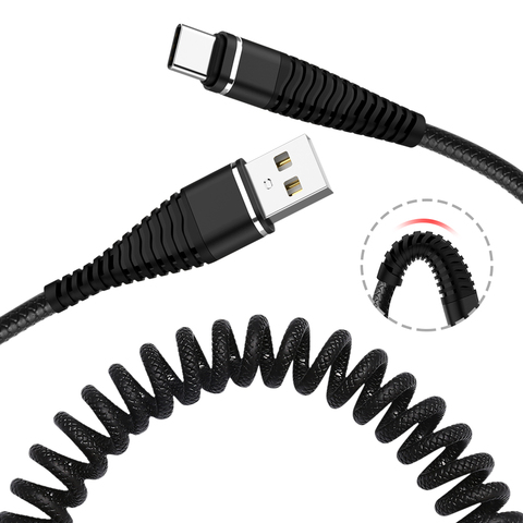 Cable Micro USB tipo C de carga rápida para móvil, Cable de datos retráctil para Huawei P20, P10 y Xiaomi ► Foto 1/6