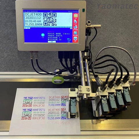 Máquina de codificación automática multicabezal, impresora de inyección de tinta térmica TIJ, 15 idiomas, 12,7-101,6mm ► Foto 1/5