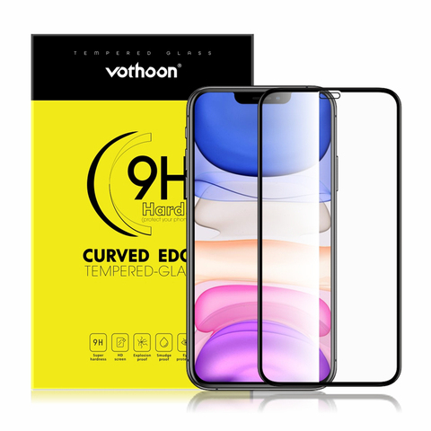 Vidrio Templado Vothoon para iphone 11 Pro Max XR XS Max Protector de pantalla de cobertura completa para iphone 11Pro Max vidrio Protector ► Foto 1/6